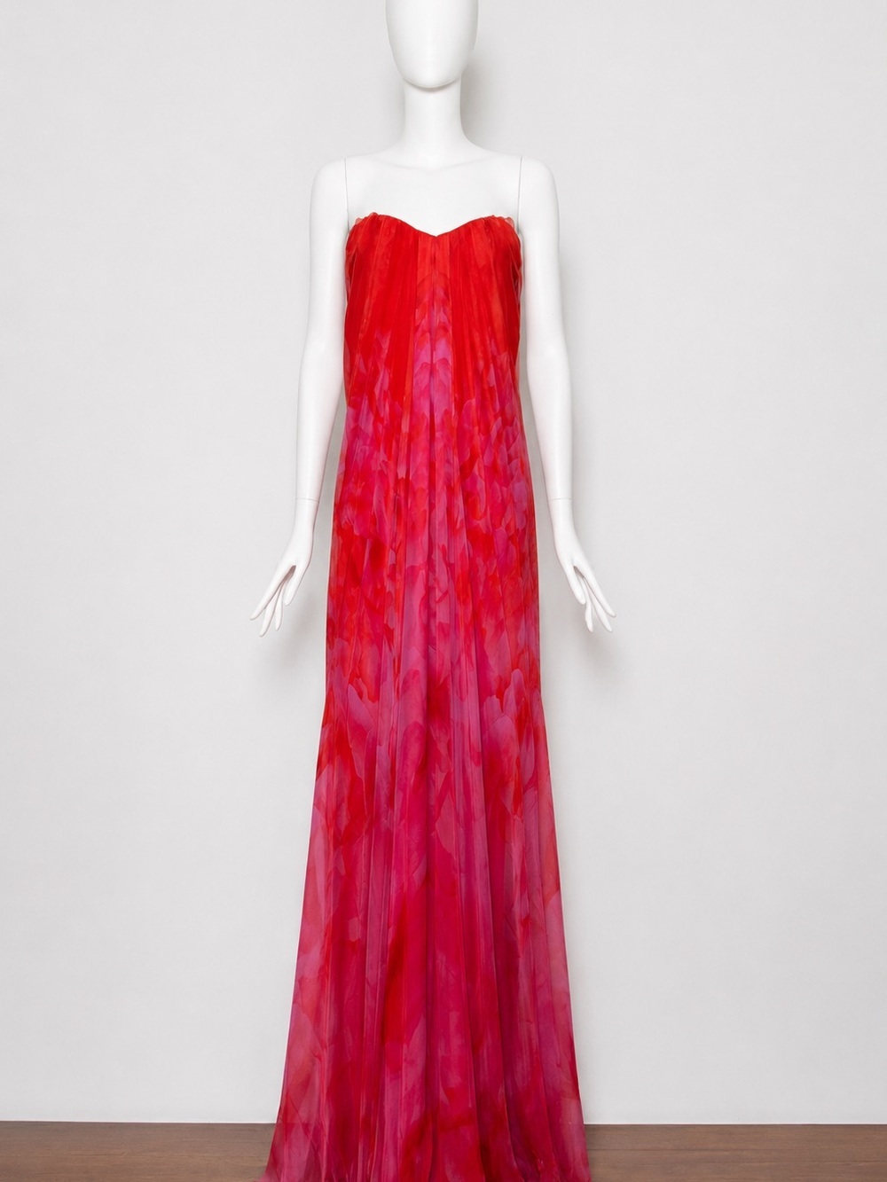 Alexander McQueen SS2012 Ombré Silk Evening Gown Size 44 Rare